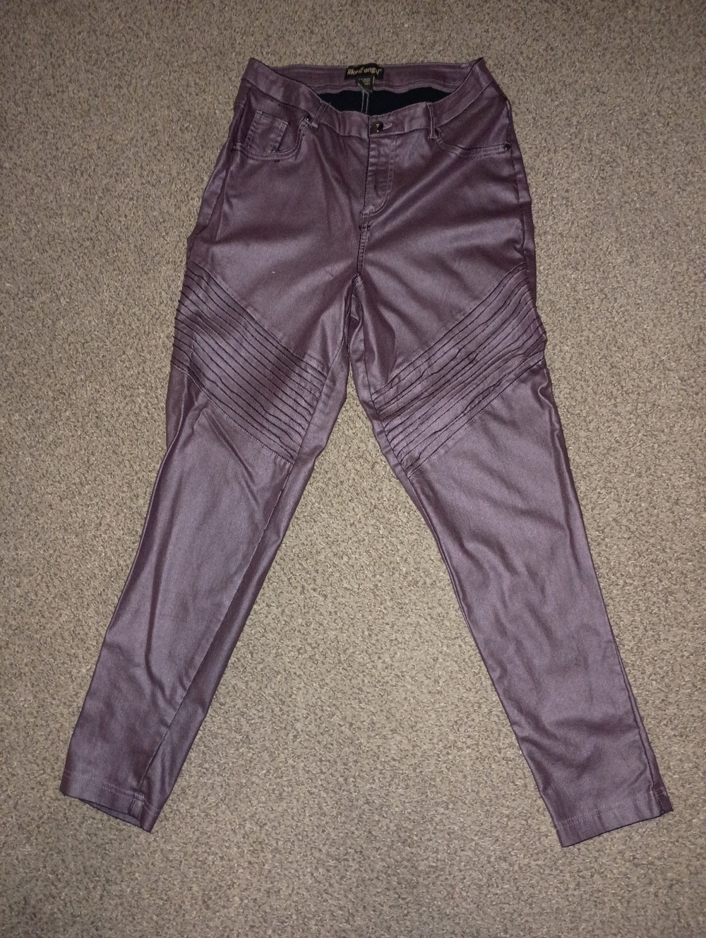 Like an angel Purple Moto-Panel Cargo Pants
